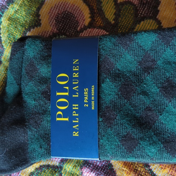 Polo by Ralph Lauren Men's Black and Dark Green Socks - Picture 2 of 7